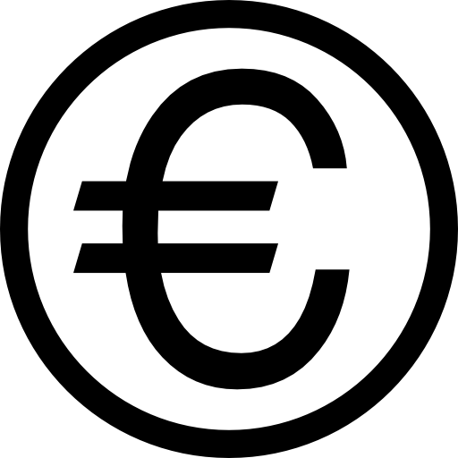 Euro symbol icon logo png