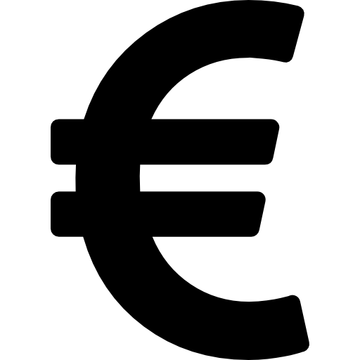 Symbol von Euro Mit Transparentem