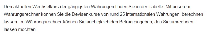 Währungsrechner UBS